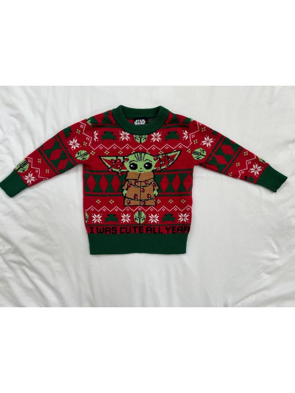 Star Wars kids size 12 mo Grogu Christmas sweater